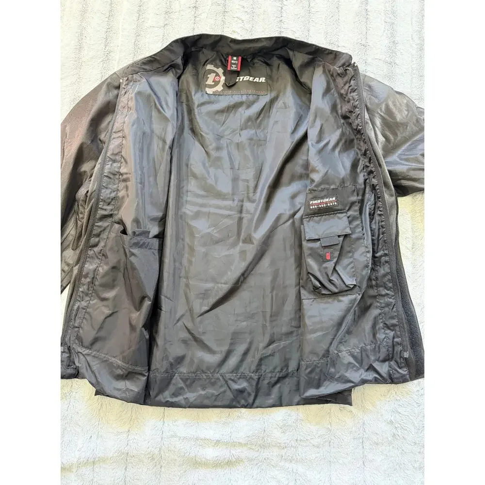 Firstgear Mesh-Tex Black Motorcycle Riding Jacket Removable Liner Men’s Medium